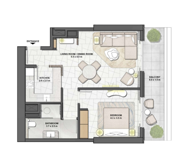 1 — Bedroom