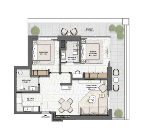 1 — Bedroom
